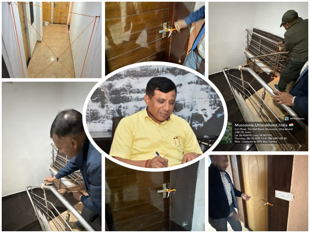 एमडीडीए ने मसूरी के लाइब्रेरी रोड पर होटल के अवैध निर्माण को किया सील